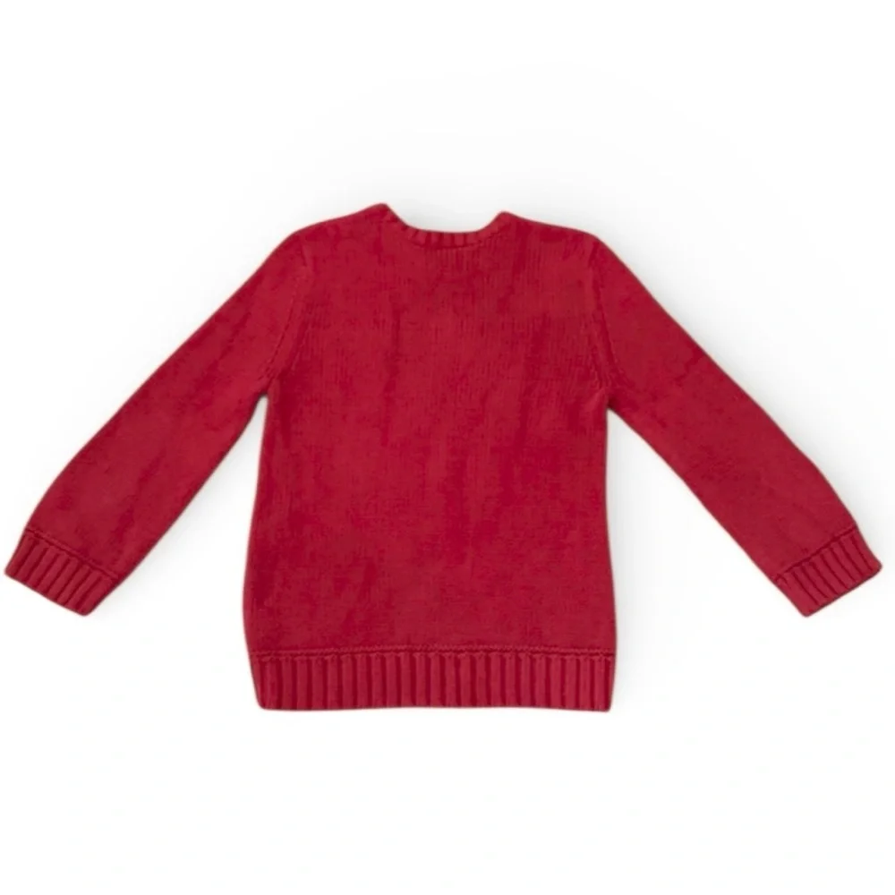 Vintage Polo Jeans Co. Ralph‎ Lauren American Flag USA Crewneck Red Knit Sweater - Picture 2 of 10